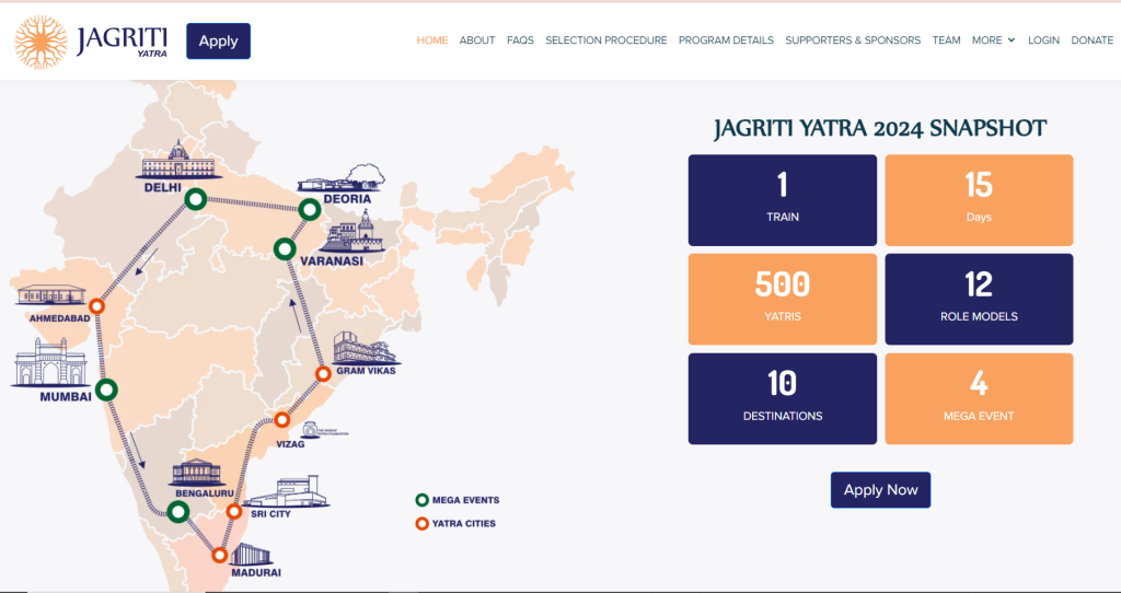Jagriti yatra | how to apply for jagriti yatra