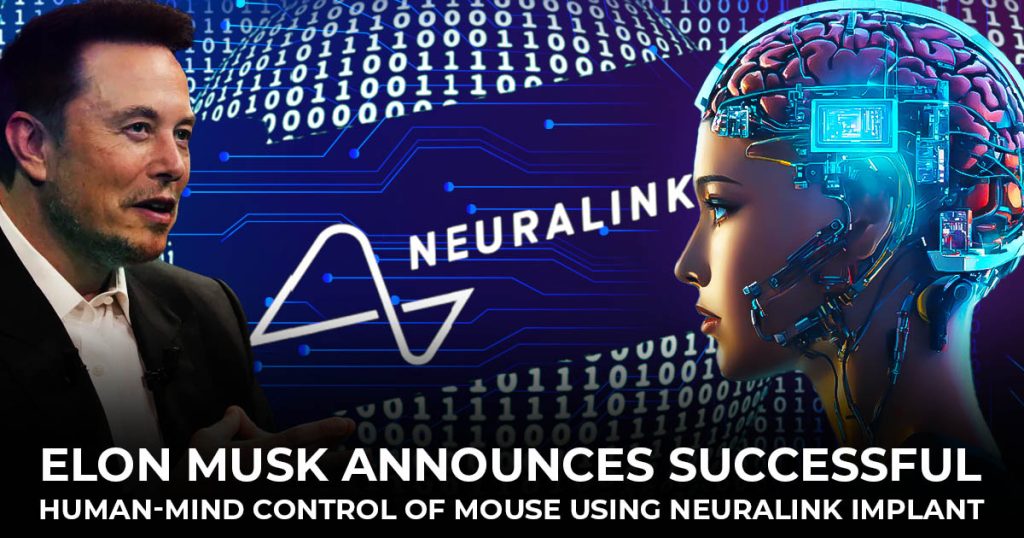 Elon Musk Announces Successful Human-Mind Control of Mouse Using Neuralink Implant