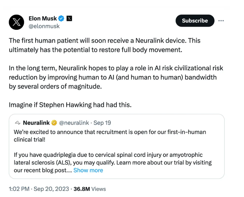 Elon Musk’s Claim on the First Neuralink Chip | First human will soon receive a neuralink device